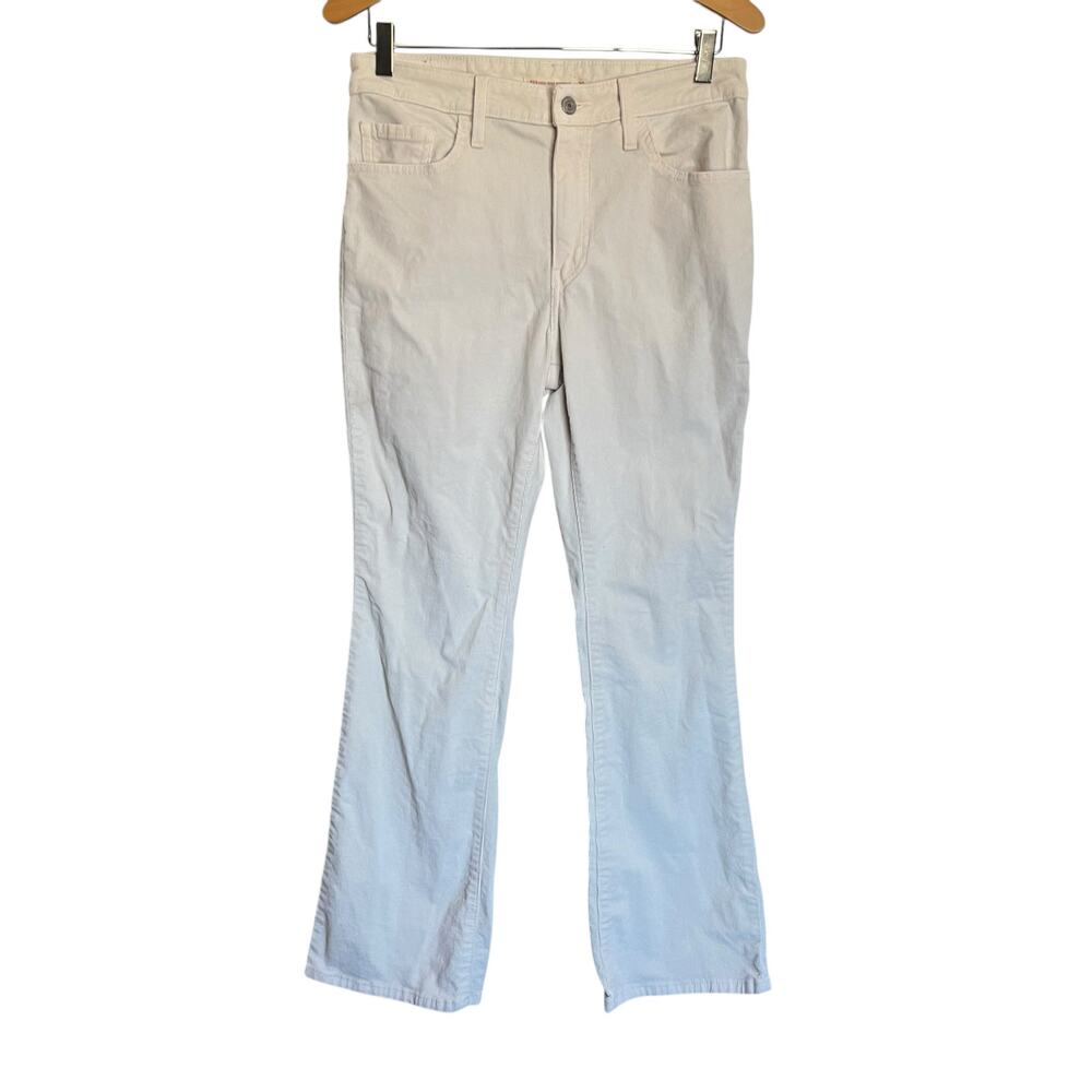 Levi's 725 High Rise Bootcut Corduroy Pants Flare Cream White Size 29